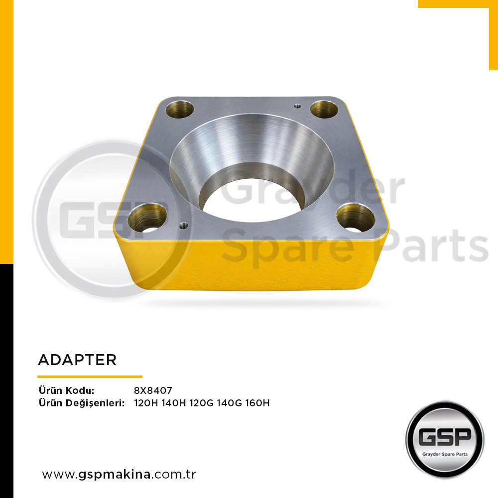 Adapter 8X-8407 CAT 120G, 120H, 140G, 140H ve 160H greyder yedek parça