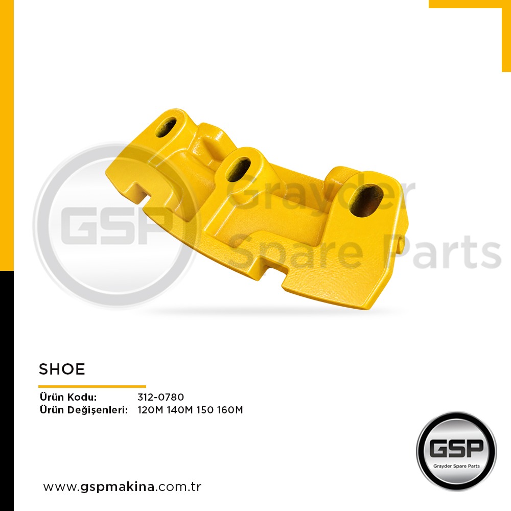 Shoe 312-0780 CAT 120M, 140M, 150 ve 160M greyder yedek parça